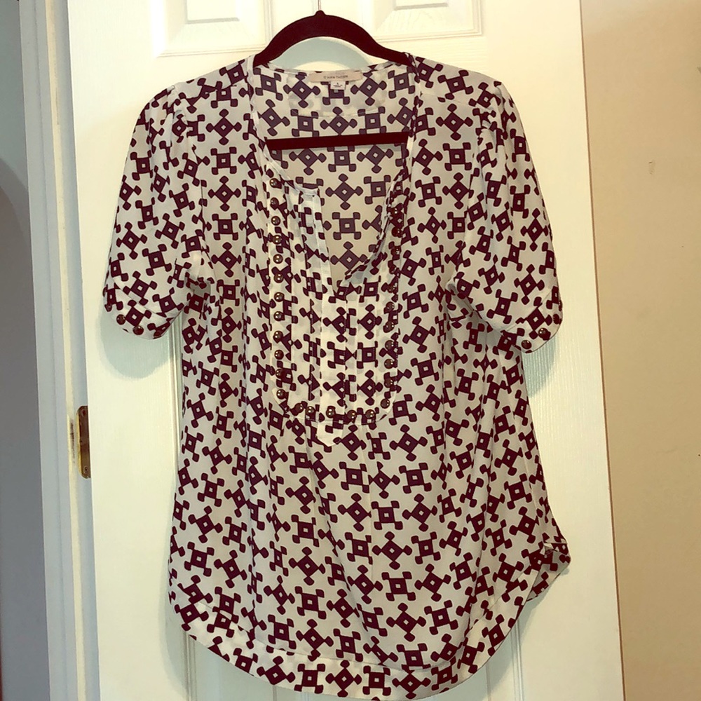 41 Hawthorn Blouse V Neck Studded